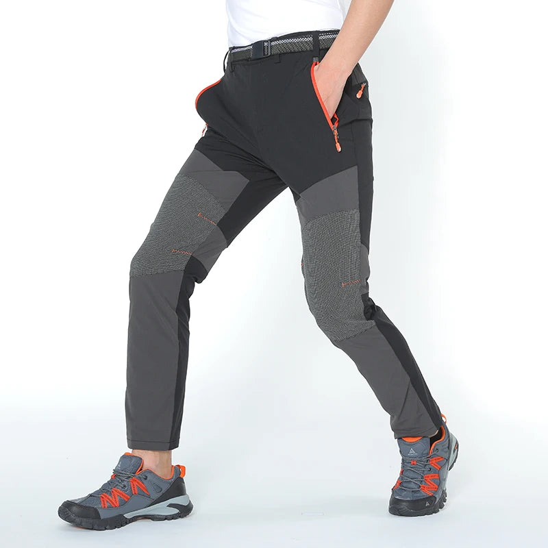 Men's mountaineering outdoor pants with four-sided elastic quick