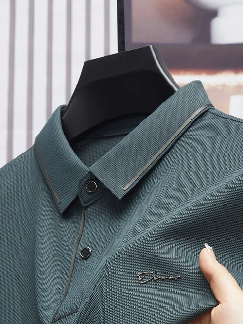 Men's New Polo Shirt Seamless Premium Luxury Cool Fabric Business