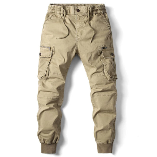 2024 New Cotton Men Cargo Pants Khaki Casual Men Tactical Joggers