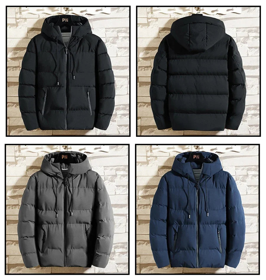 Winter Men Jacket Autumn Warm Fashion Thickened Cotton Padded Jackets