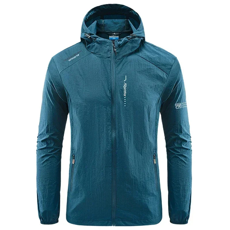 UPF50+ Summer Outdoor Quick Dry Sun-Protective Thin Jacket Men Hiking