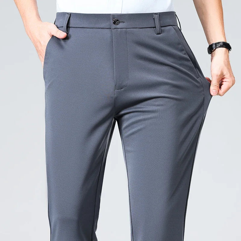 Spring Summer Thin Trousers Men Formal Dress Suit Pants Work Pants