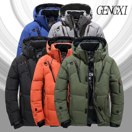 Men's Outdoor Lightweight Warm Detachable Collar Down Jacket Winter