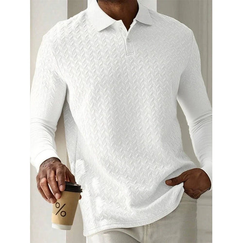 Men Long Sleeve Polo Shirt High Quality Male Clothing Office Polos
