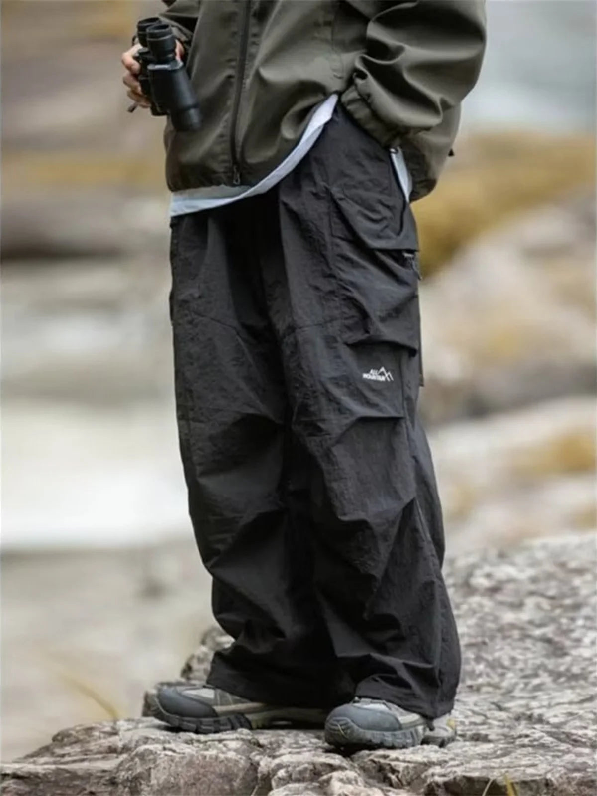 Men's Spring and Autumn New Waterproof Hip Hop Mountaineering Pants