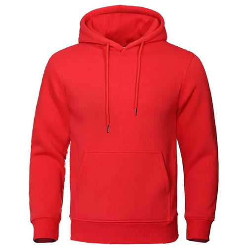 Autumn Winter Men Fleece Warm Mens Sweatshirt Casual Solid Color