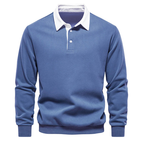 2023 New Autumn Fashion Design Polo Neck Sweatshirts for Men Casual