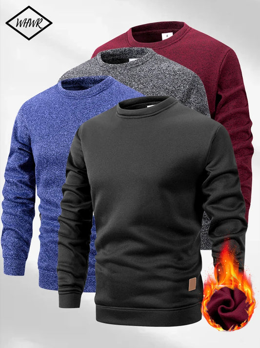 New Men's Sweater Spring Autumn Round Neck Long Sleeve Pullover Casual