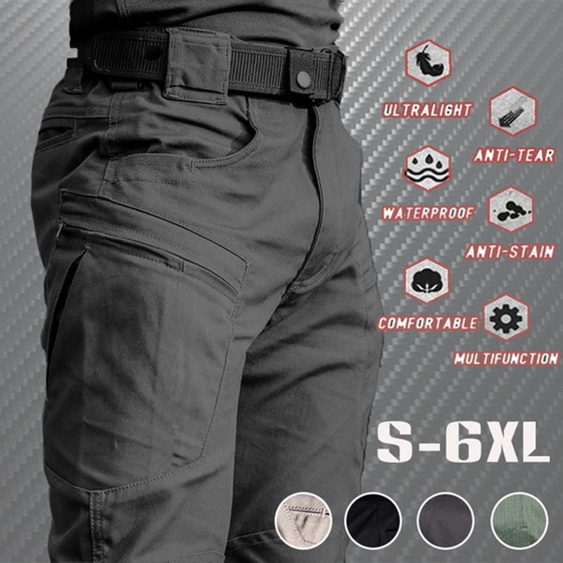 Men's Summer Tactical Cargo Pants Lightweight Casual Waterproof