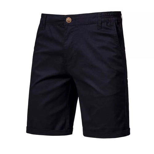 2021 New Summer 100% Cotton Solid Shorts Men High Quality Casual