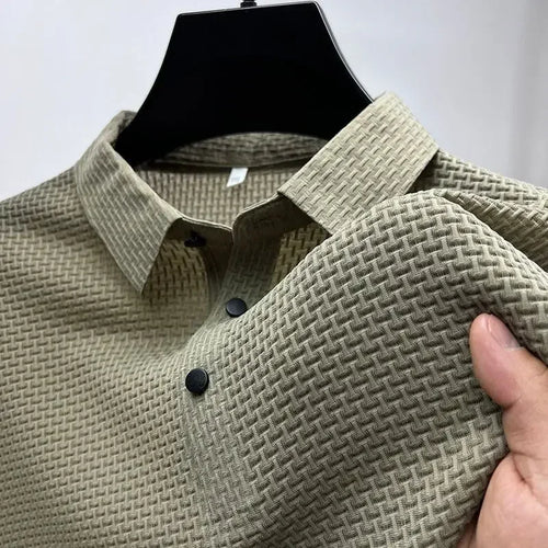 Brand Clothes Summer New Men's Short Sleeve T-shirt Ice Silk Cool and