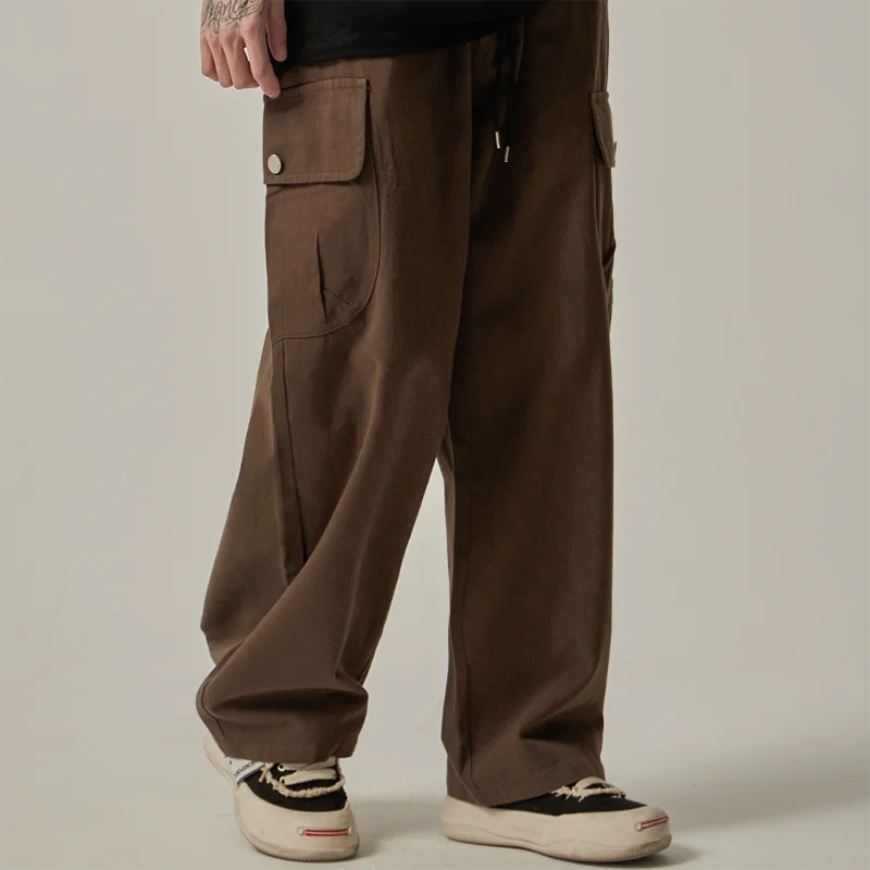 Men's Sweatpants 2025 Spring Autumn Vintage Japanese Wide Leg Straight
