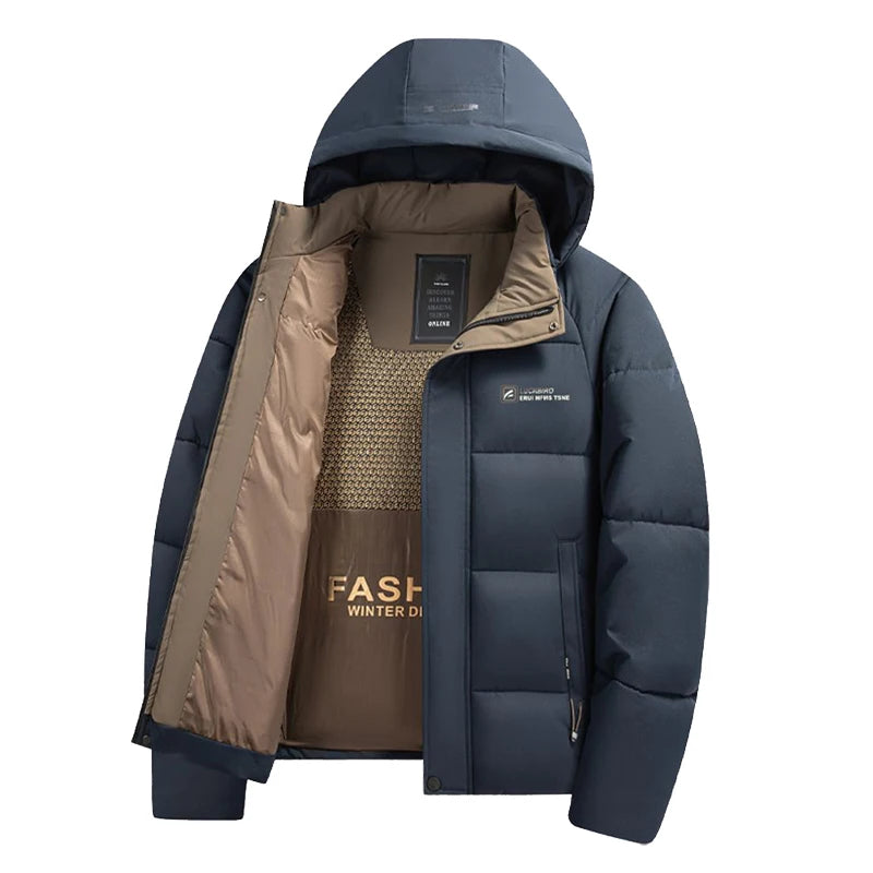 Graphene Warm Windproof Jacket Men 2024 Winter New Fashion Comfortable