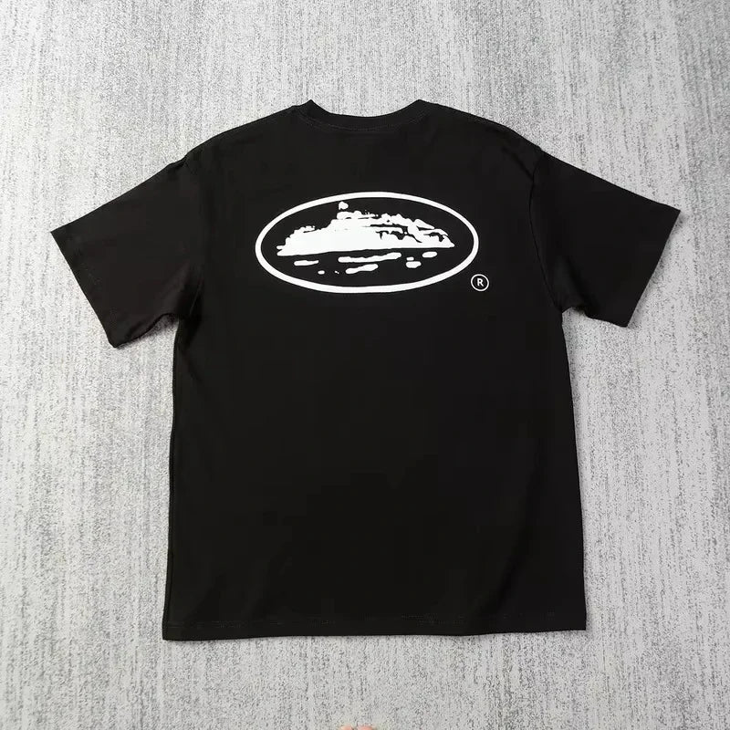 2025 Summer New Small Boat Printed Short Sleeve T-shirt Loose Round