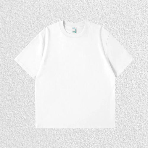 Pure White 260g Heavy T-shirt Men's Summer Pure Cotton Short-sleeved
