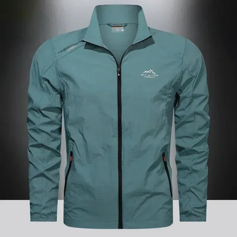 UPF100+ Men Summer Windbreaker Zip Pockets Uv Sun Protection Jackets