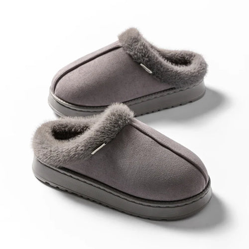 Women Fluffy Slippers for Autumn Winter Indoor EVA Thick Sole
