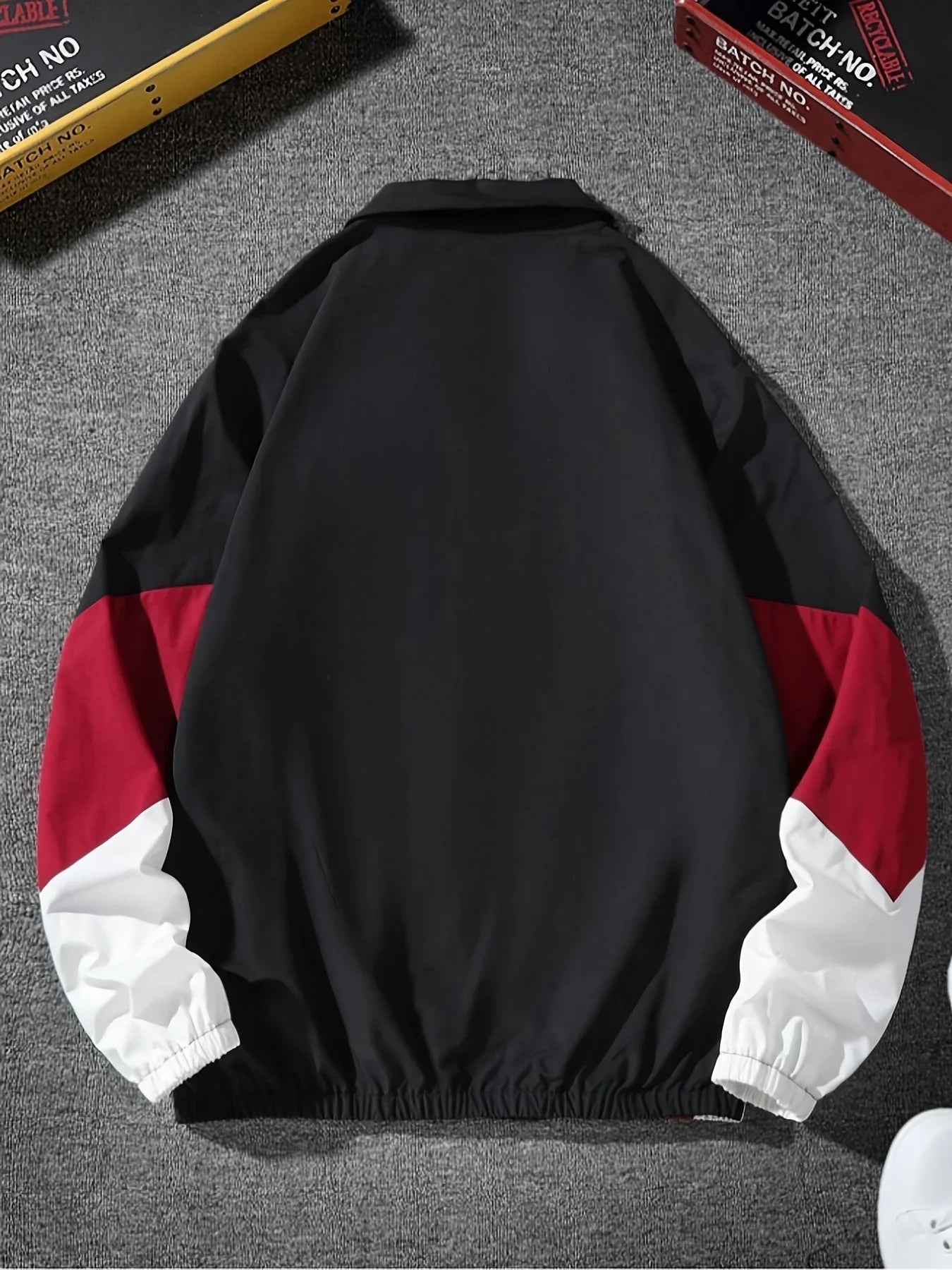 Men's color-blocked jacket, lightweight, casual, travel, windproof and