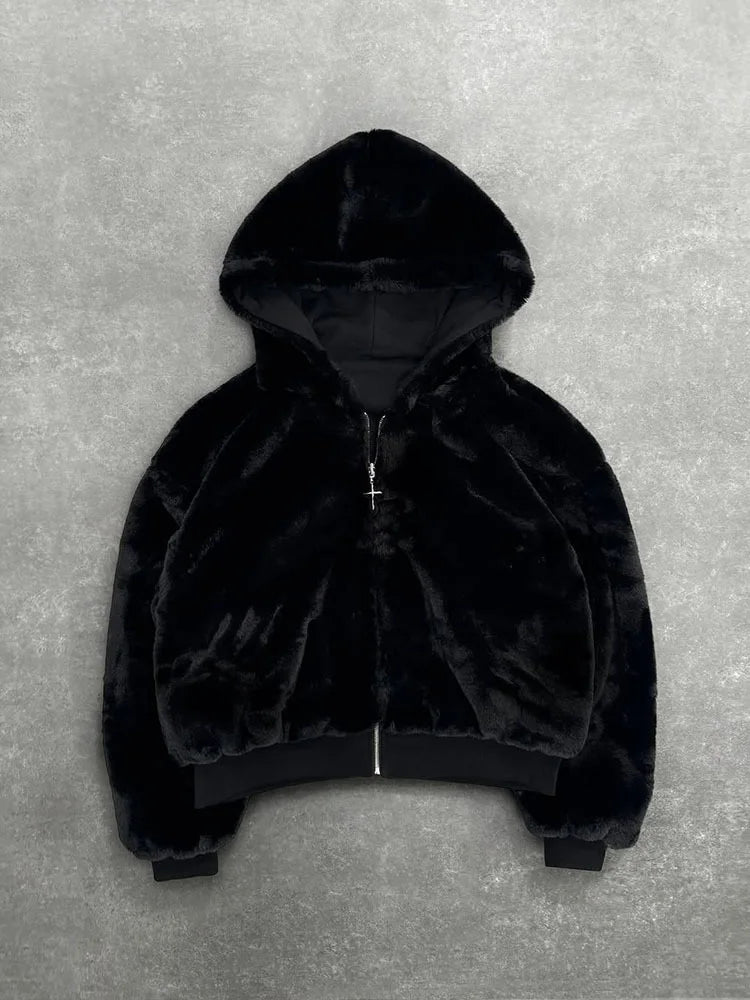 Autumn/Winter Leopard Grey Double sided Zipper Hoodie Men's Casual