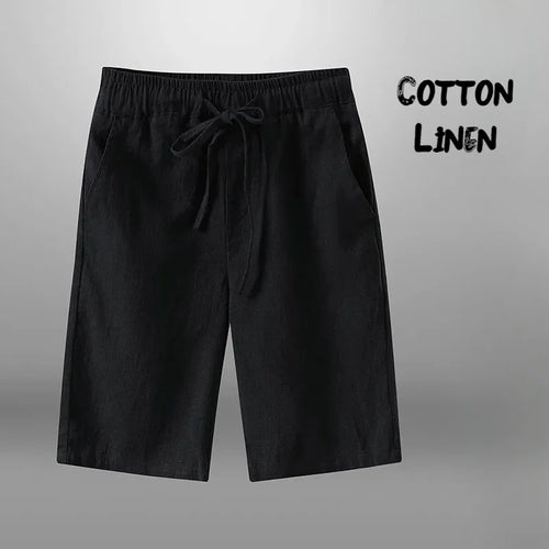 Men Shorts for Men Cotton Linen Casual Breathable Beach Shorts Men's