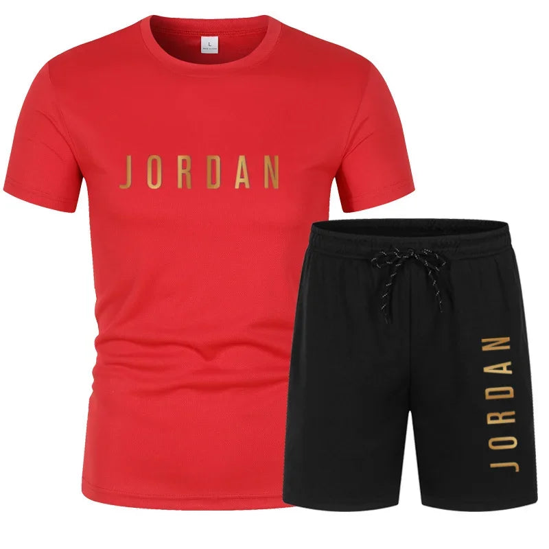 Summer Fashion Trendy Casual Sports Two Piece Set Youth Men's Short