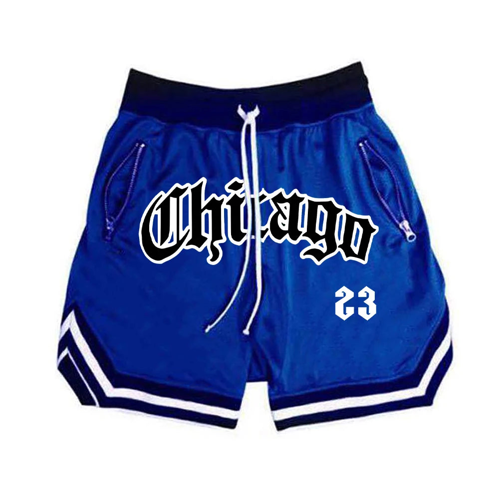 Summer New Men's Sports Fitness Shorts Men Basketball Game Training