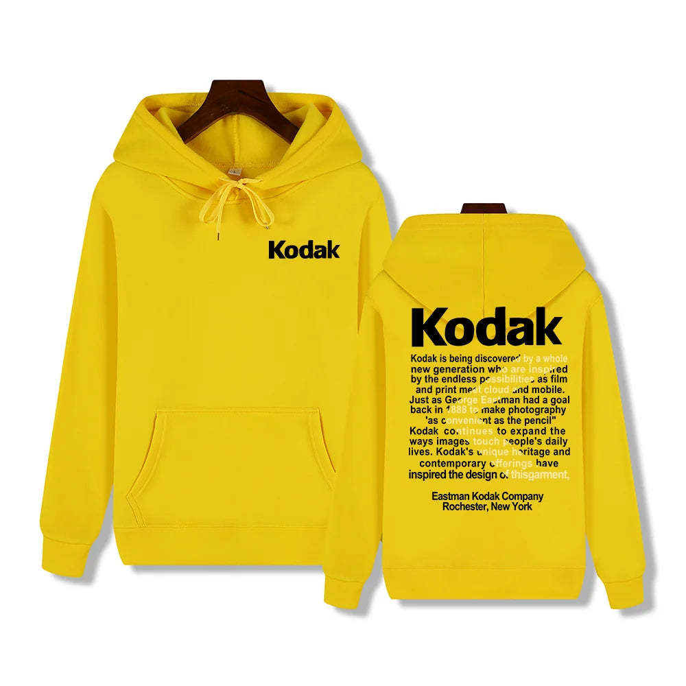 Kodak Brand New Retro Trend Y2K Print Fashion Men‘s Sportswear Autumn