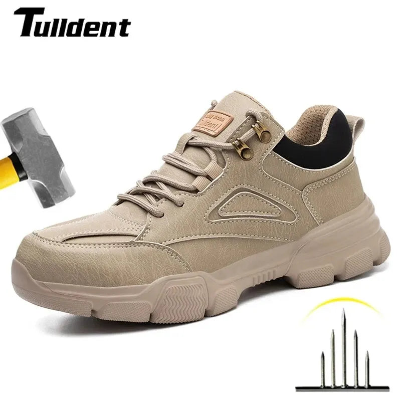 High-quality Safety Shoes Men Steel Wire Rotary Buckle Work Sneakers