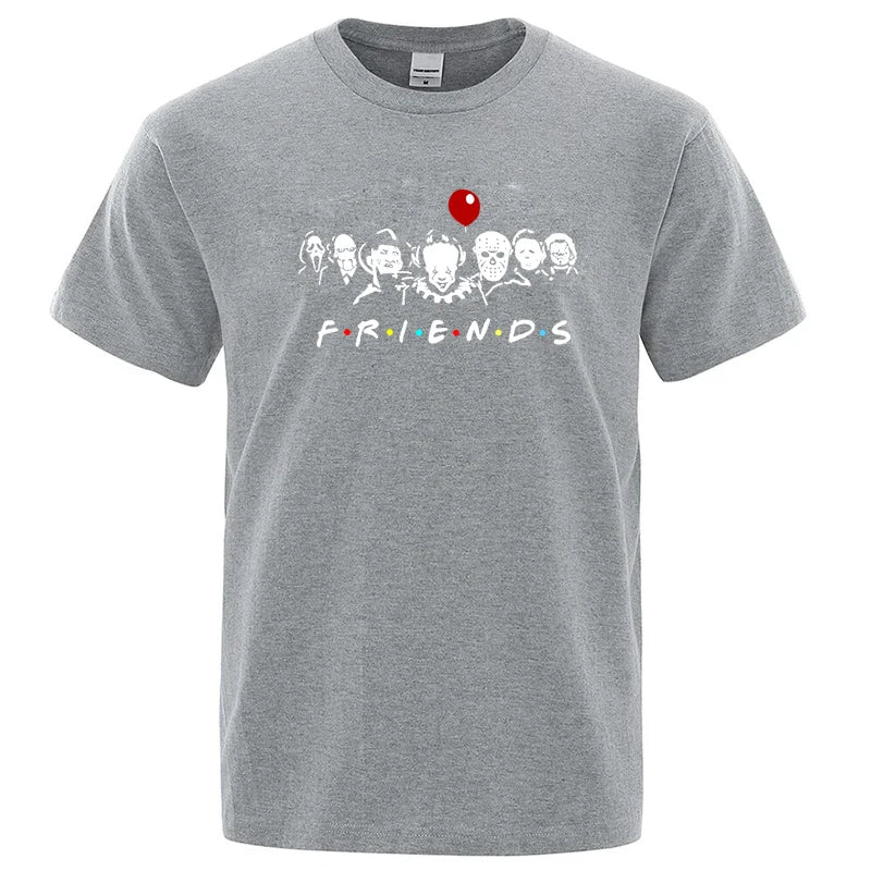 Men's High Quality T-shirt 100% Cotton T-shirt Funny Friends Print T