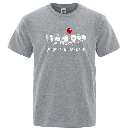 Men's High Quality T-shirt 100% Cotton T-shirt Funny Friends Print T