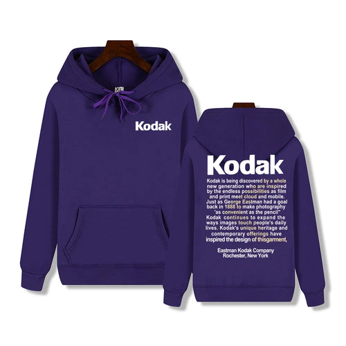 Kodak Brand New Retro Trend Y2K Print Fashion Men‘s Sportswear Autumn