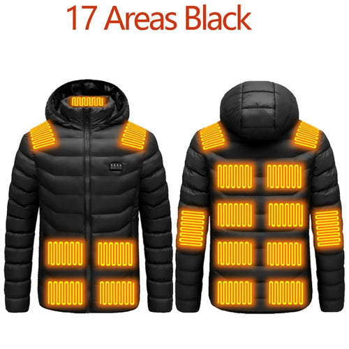 Men Heated Jacket USB Winter Outdoor Electric Heating male bobojaco