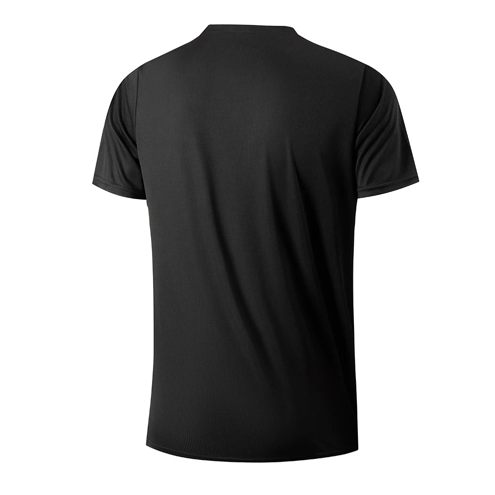 Summer Ice Silk Short Sleeve T-Shirt Men New Quick Dry Breathable Air