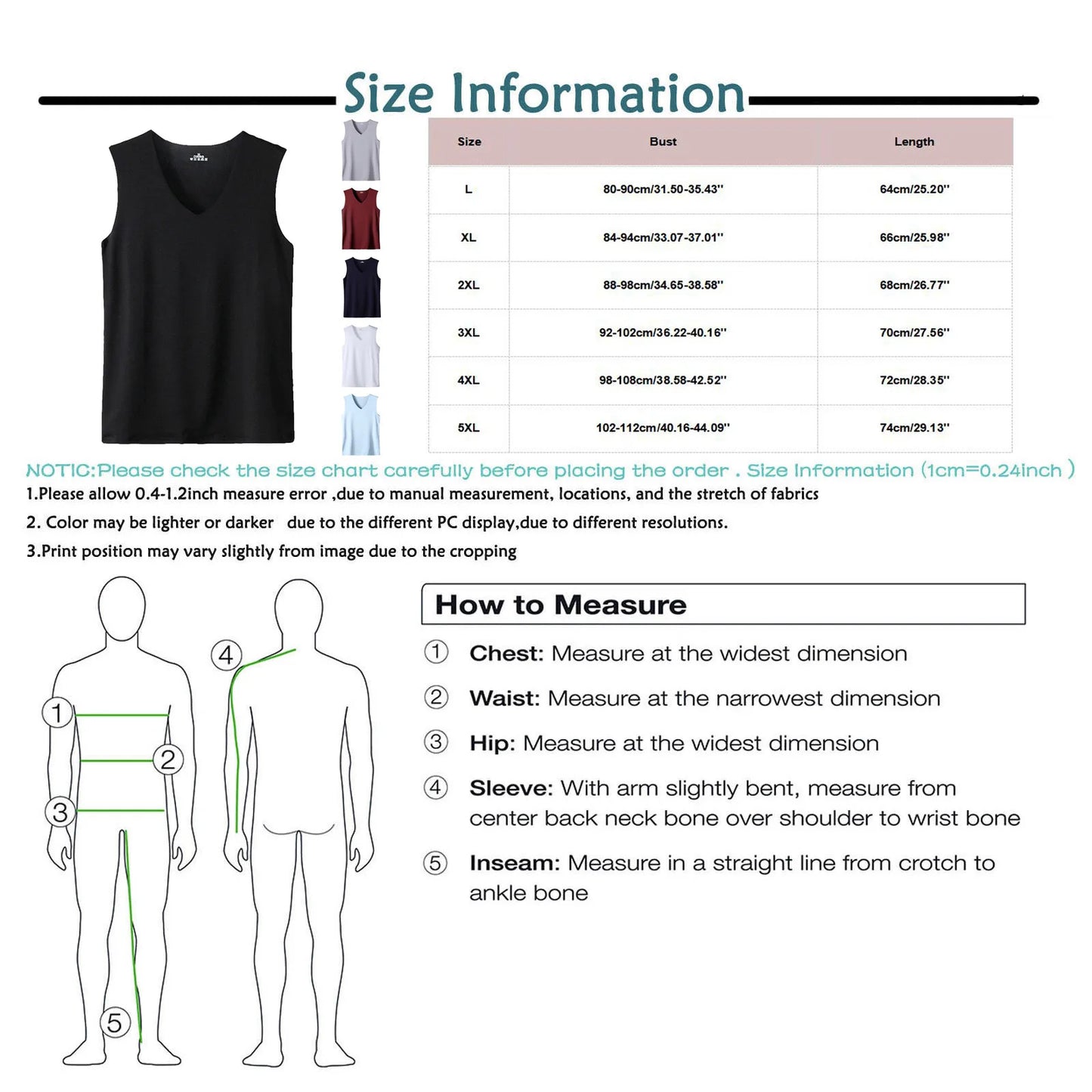 Men'S Top Men'S Summer Multi Color Sleeveless Vest Men'S Summer Ice