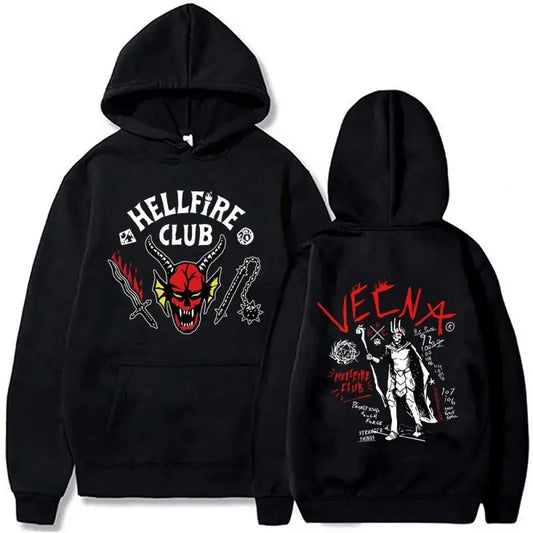 Autumn and Winter Pure Cotton Printed Hoodie Hellfire Club Casual