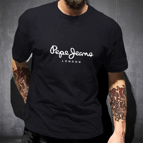 Newest Pepe Jeans London Logo T Shirt Summer Men Short Sleeve Popular