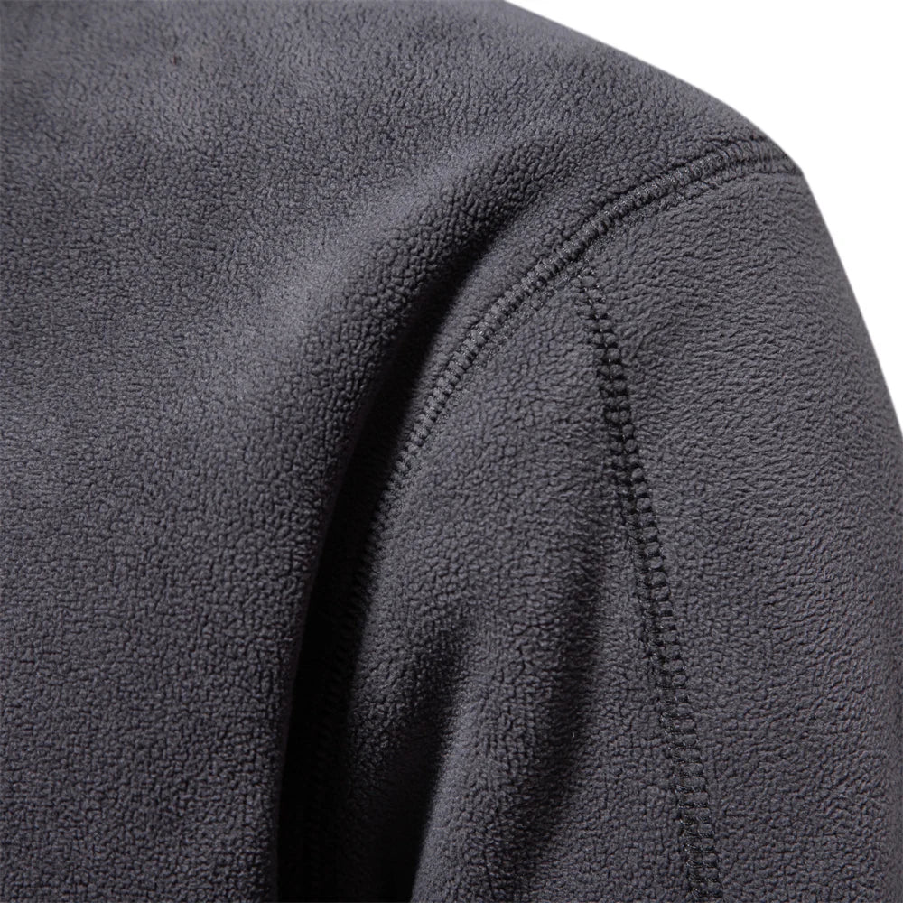 AIOPESON Brand Quality Thicken Warm Fleece Jacket for Men Zipper Neck