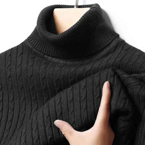 Animal Game Men's Long Sleeve Knit Cold Blouse Outdoor Turtleneck