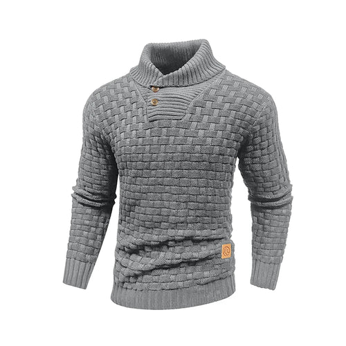 Men’s Sweater Winter Knitted Crew Neck Warm Soft Long Sleeve Pullover