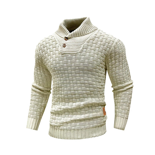Men’s Sweater Winter Knitted Crew Neck Warm Soft Long Sleeve Pullover