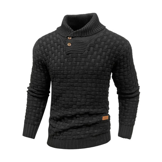 Men’s Sweater Winter Knitted Crew Neck Warm Soft Long Sleeve Pullover