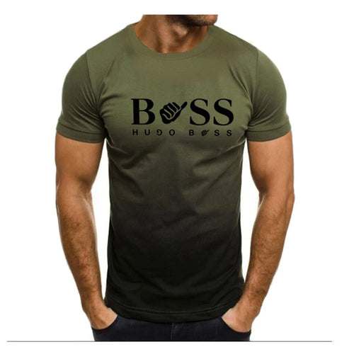 Summer Men's Clothing Whatever Print Short Sleeve Men Trend Products