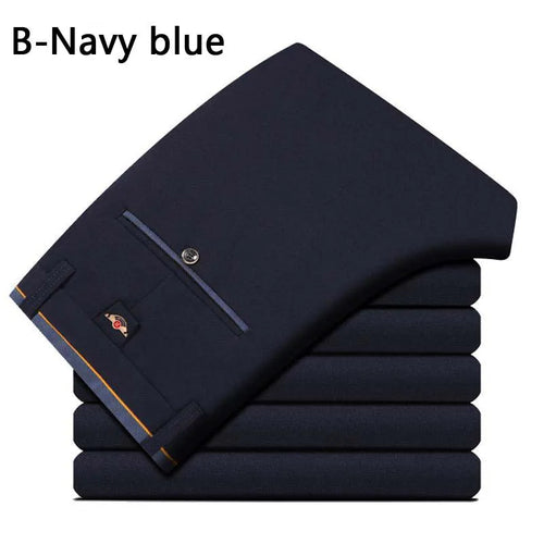 Men's Spring Autumn Fashion Business Casual Long Pants Suit Pants Male