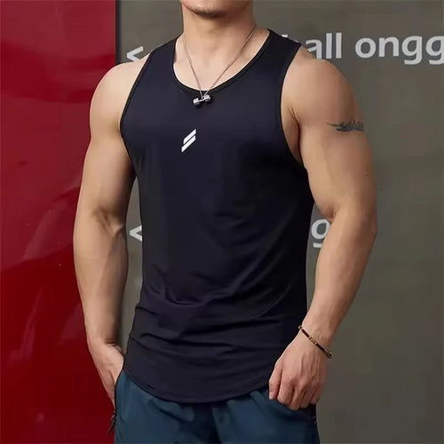 2025 Summer Men's tank top Casual Round Neck Mesh Undershirt Shirt