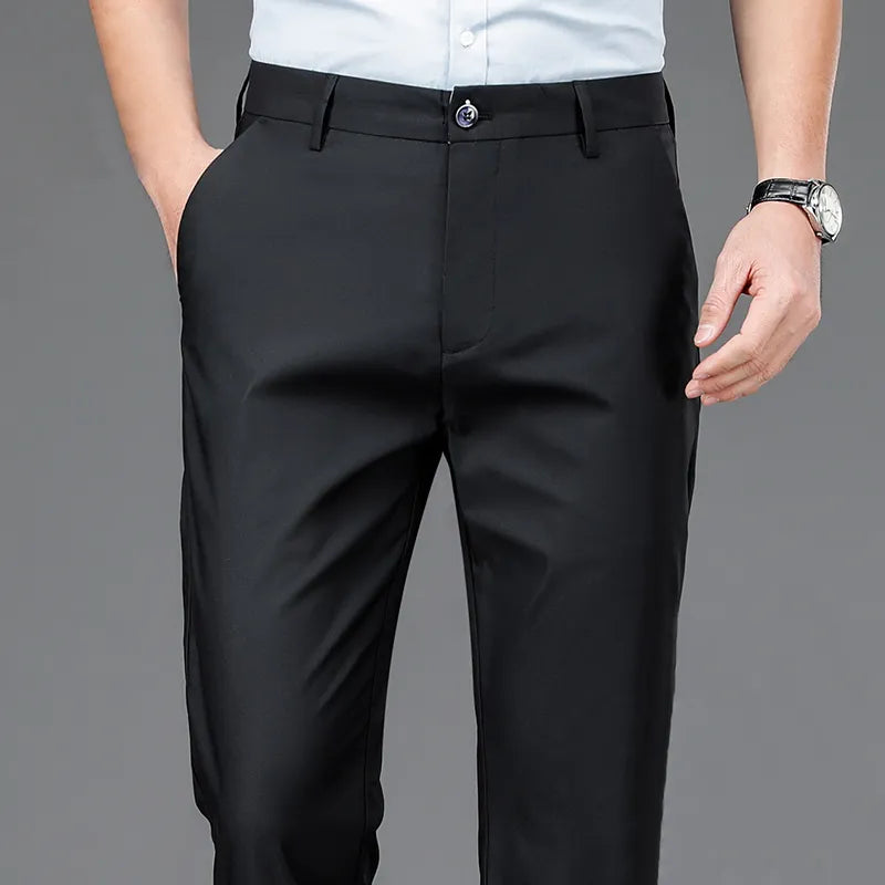 Male Smart Casual Pants Stretchy Sports Men's Fast Dry Trousers Spring