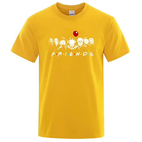 Men's High Quality T-shirt 100% Cotton T-shirt Funny Friends Print T