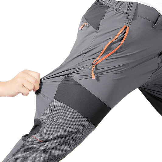 Men's mountaineering outdoor pants with four-sided elastic quick