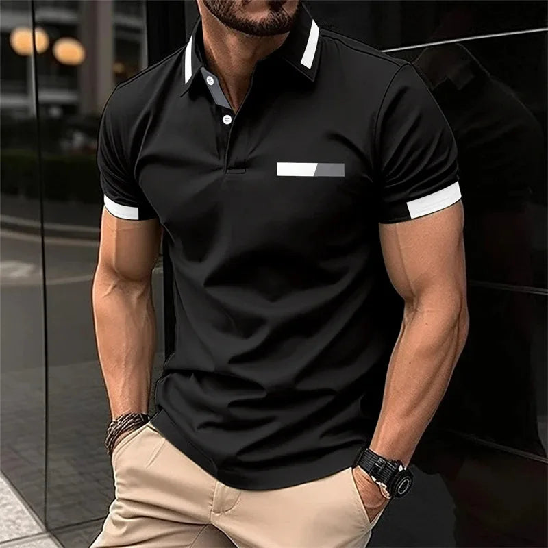 Men's fitness casual sports T-shirt, gym running sports elastic