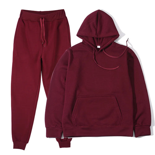 Men's Sports Suits Fashion Tracksuit Women Hoodies + Pants Two Pieces