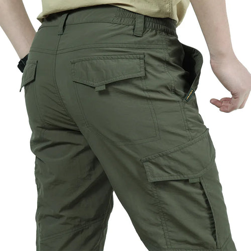 Men's Summer Tactical Cargo Pants Lightweight Casual Waterproof
